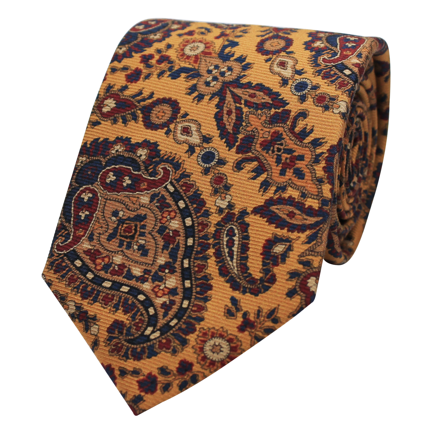 Gold Printed Twill Paisley