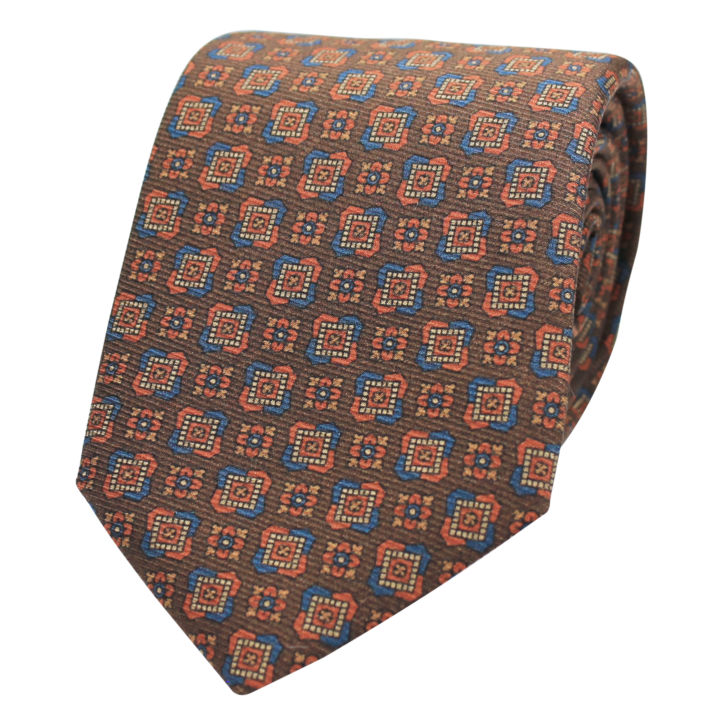 Brown Printed Twill Neat