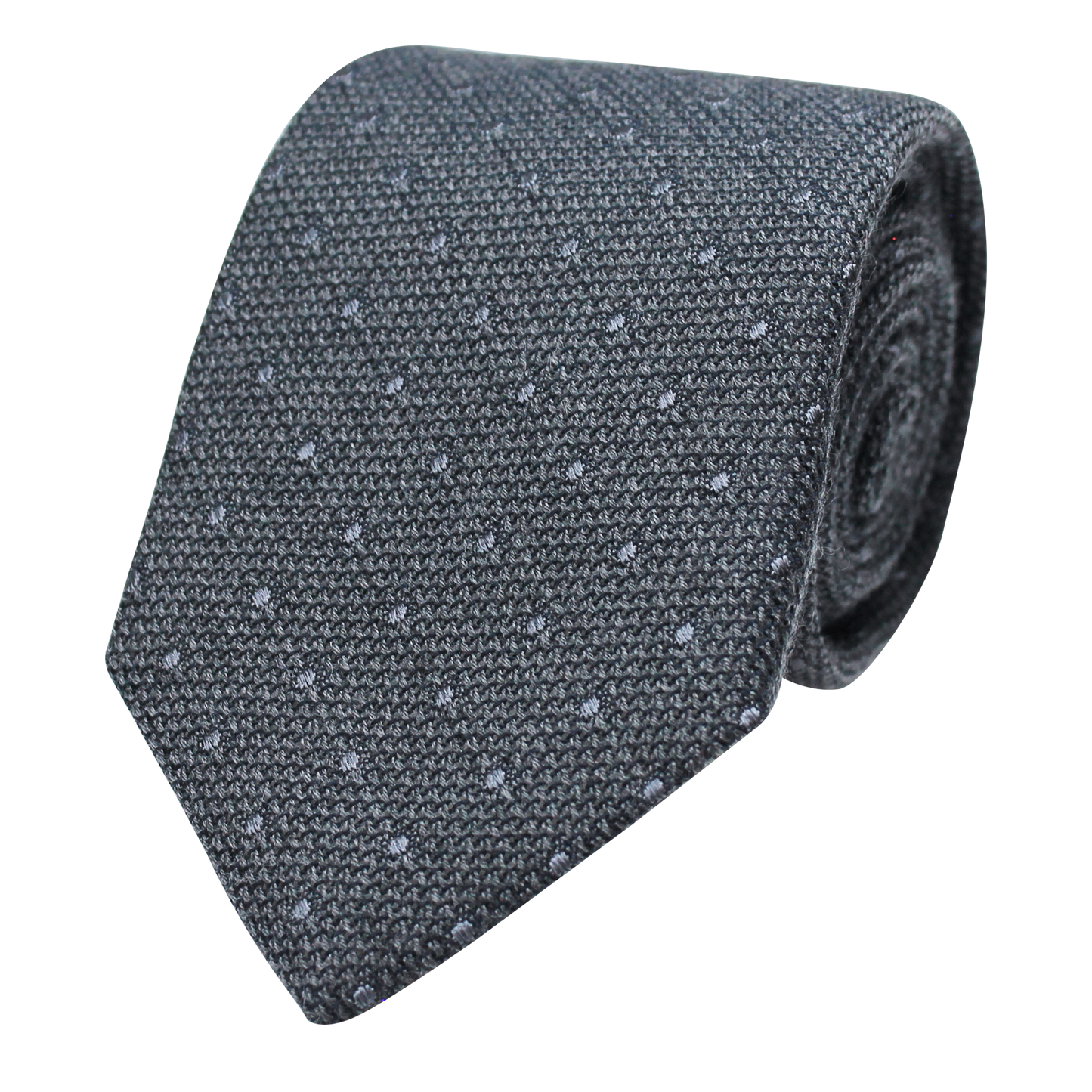 Grey Woven Grenadine Dot