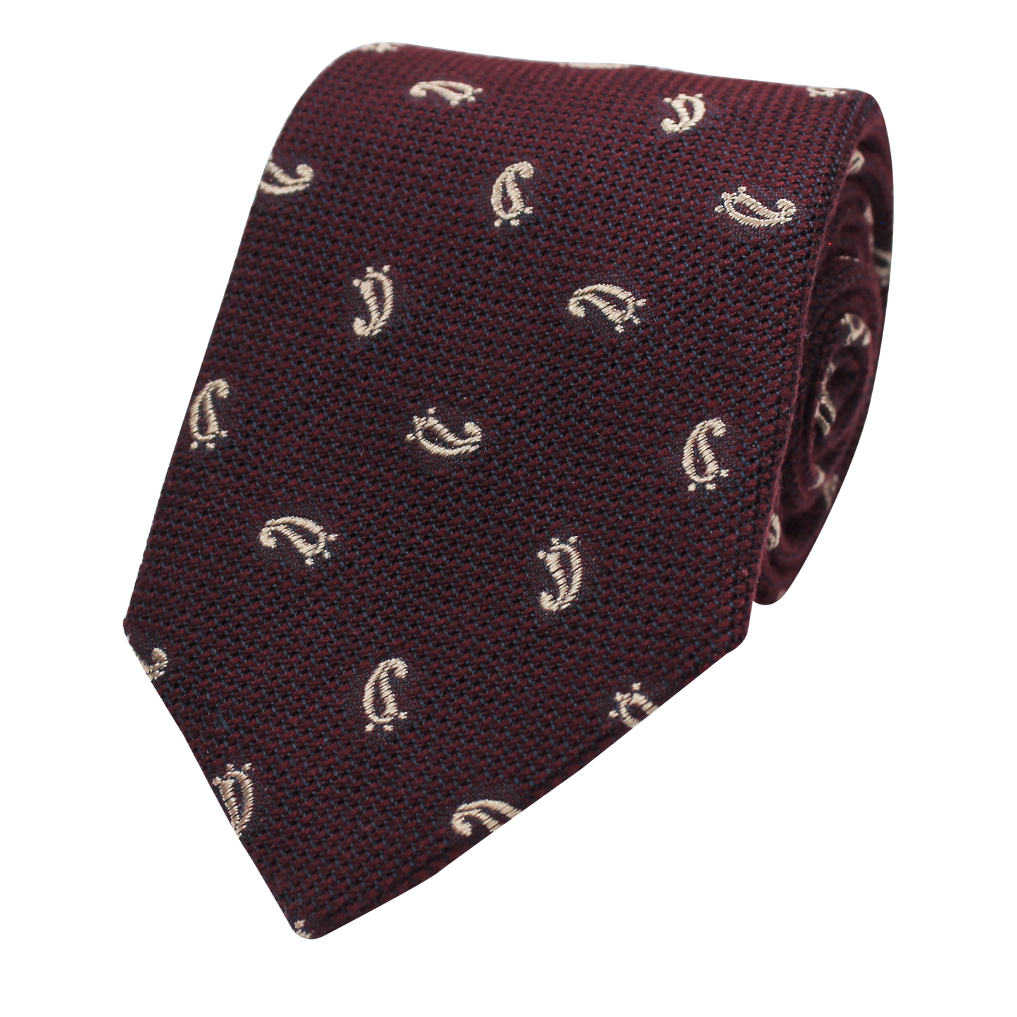 Burgundy Woven Grenadine Pine