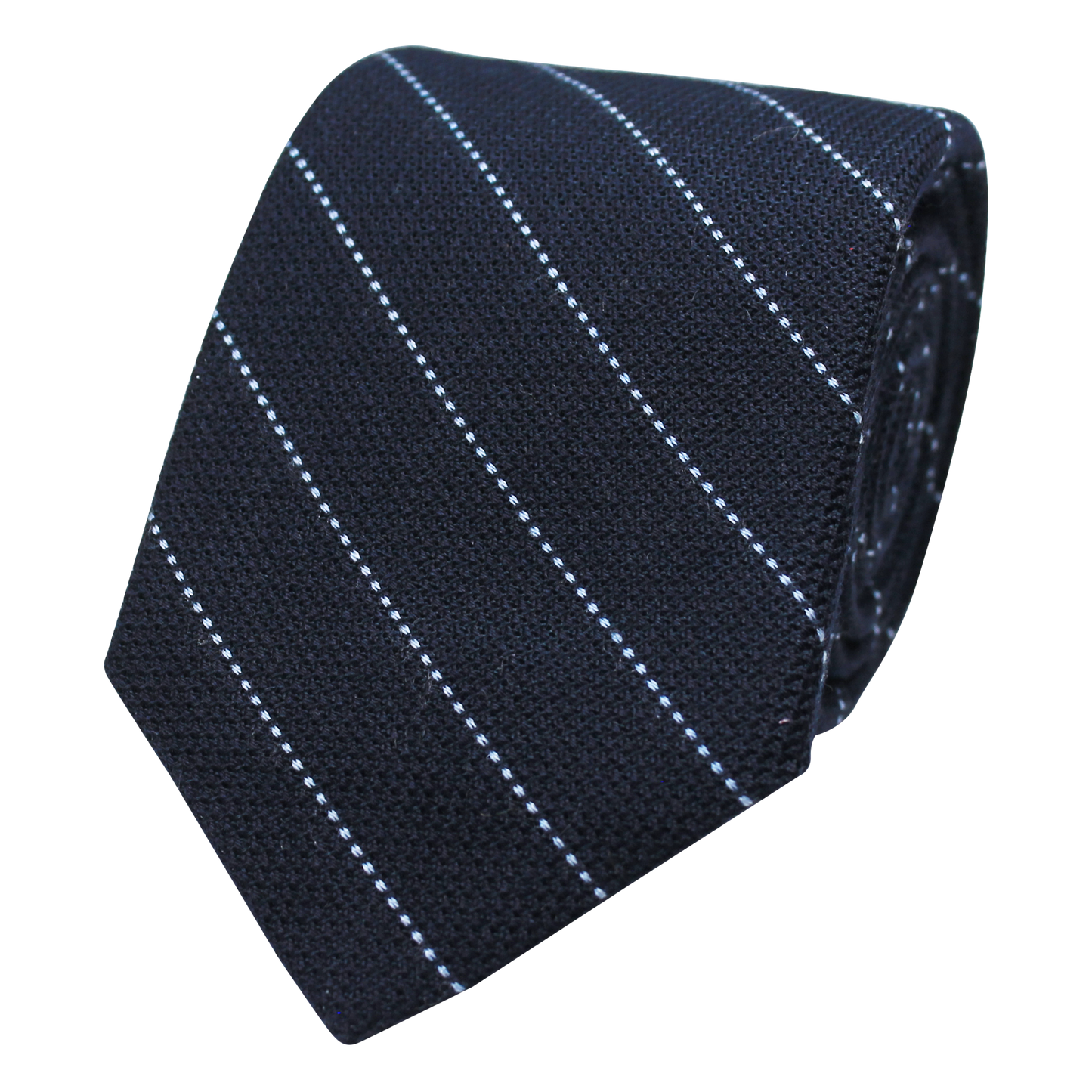 Navy Woven Grenadine Stripe