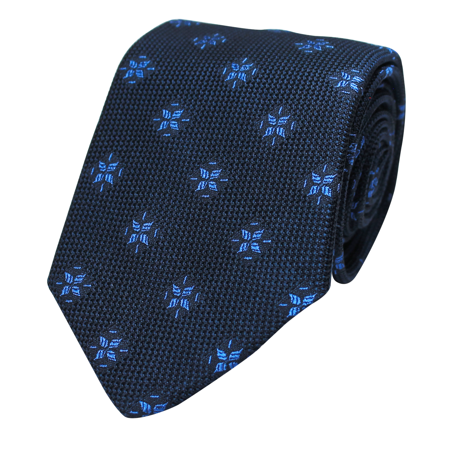 Navy Woven Grenadine Neat