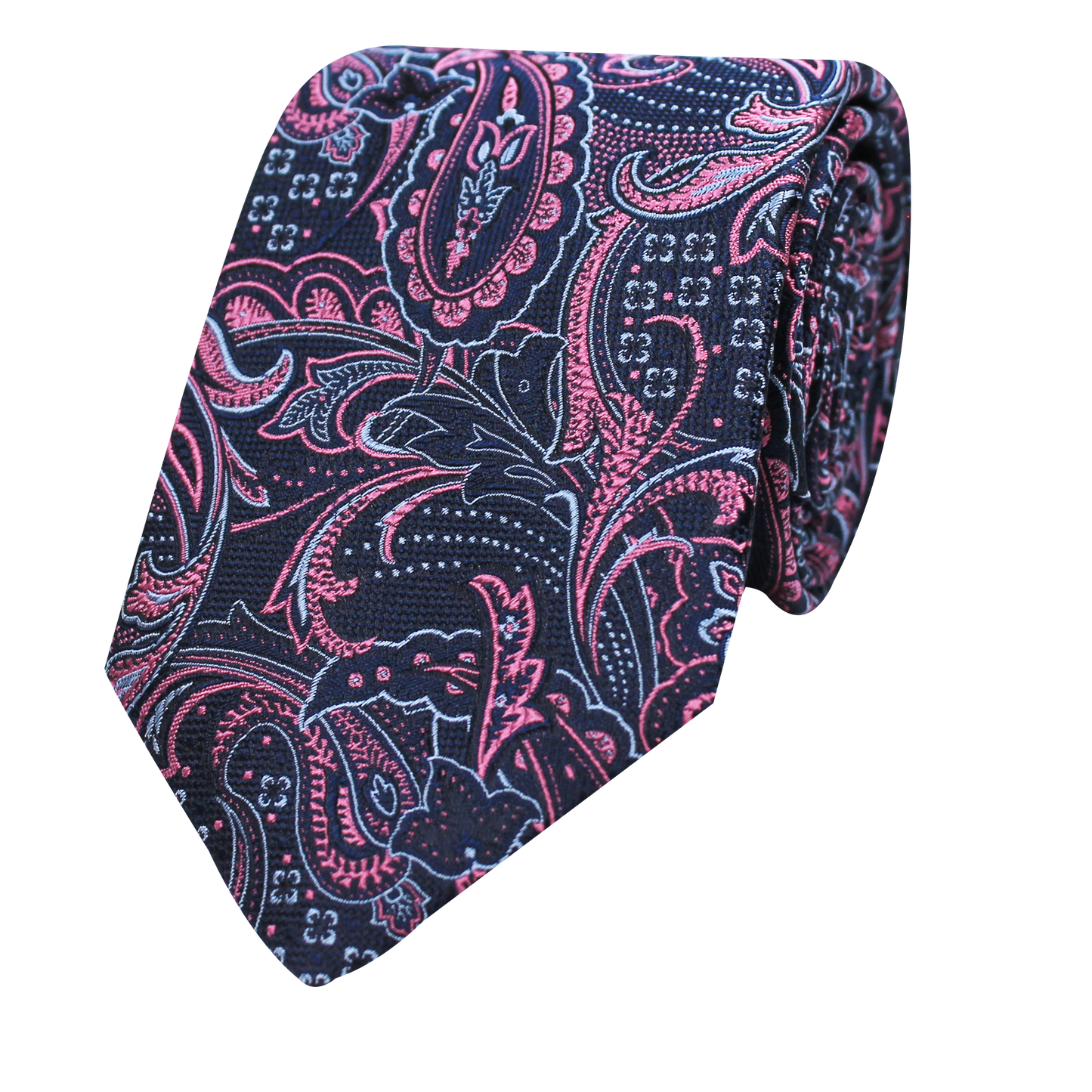 Navy Woven Paisley