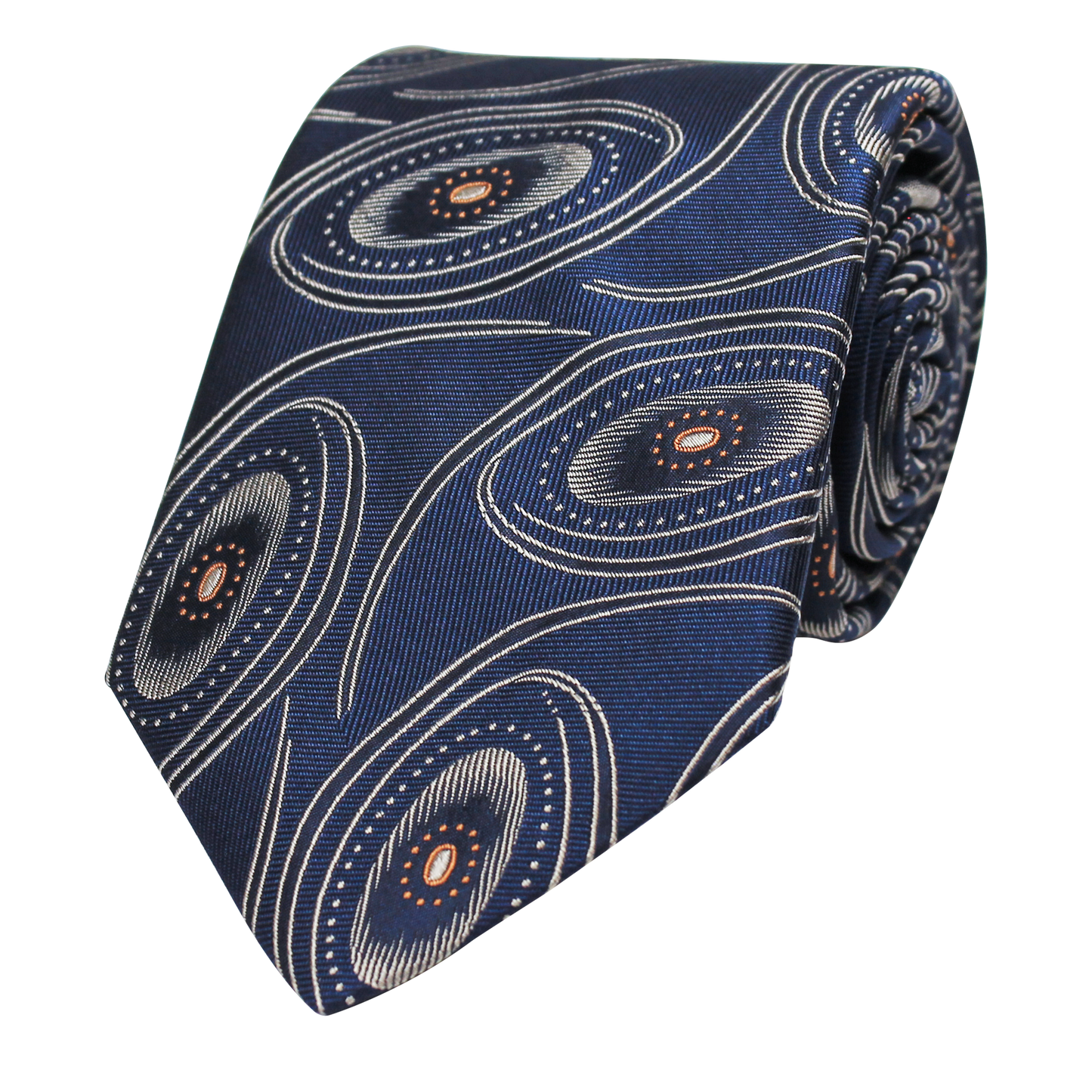 Navy Woven Geometric