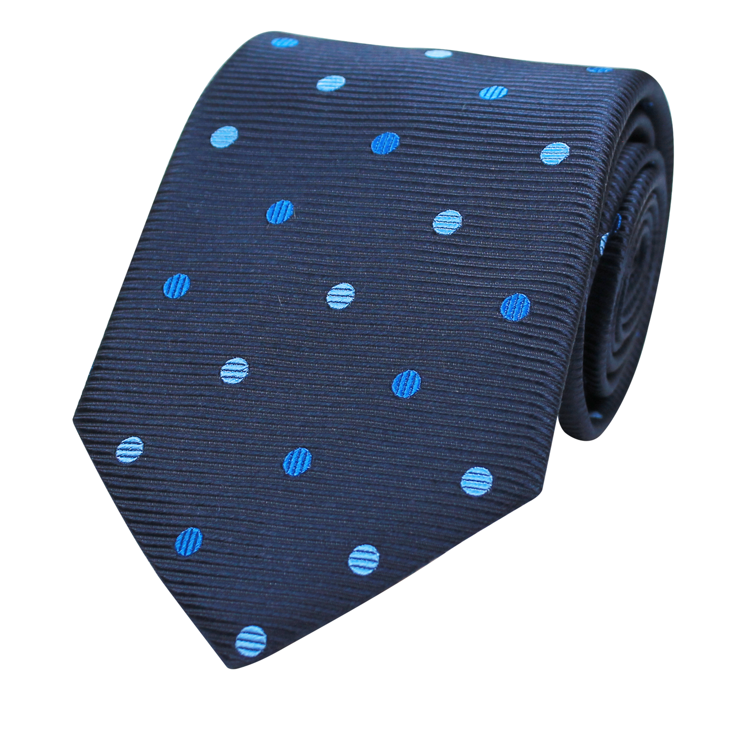Navy Woven Dot