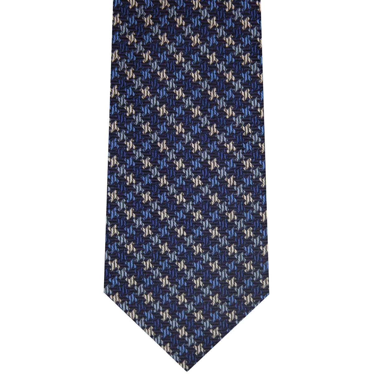 8000494-400 Navy Woven Houndstooth