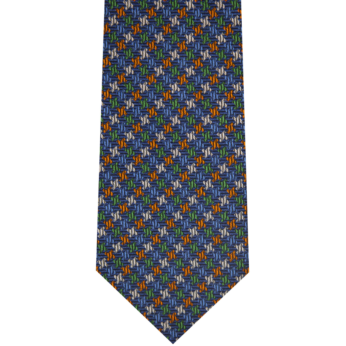 8000494-430 Blue Woven Houndstooth