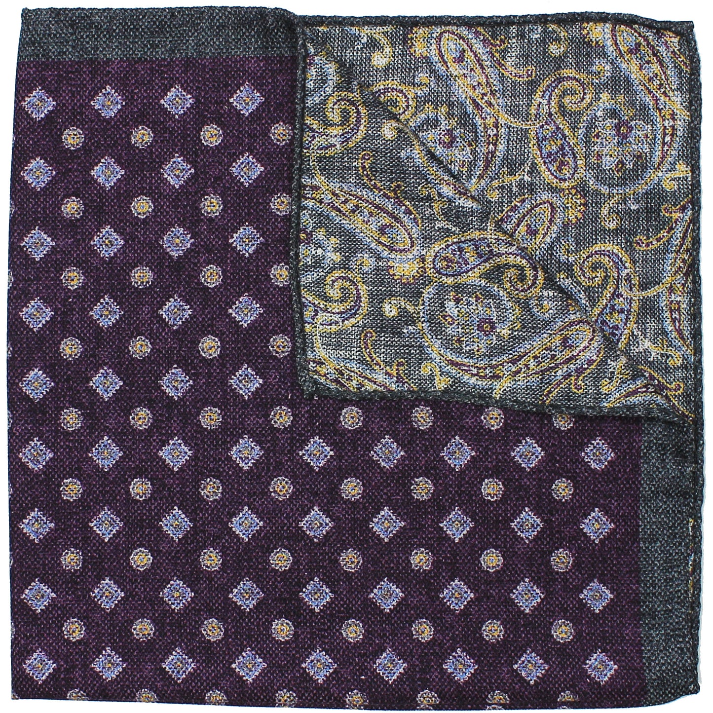 Purple Printed Reversible Neat / Paisley