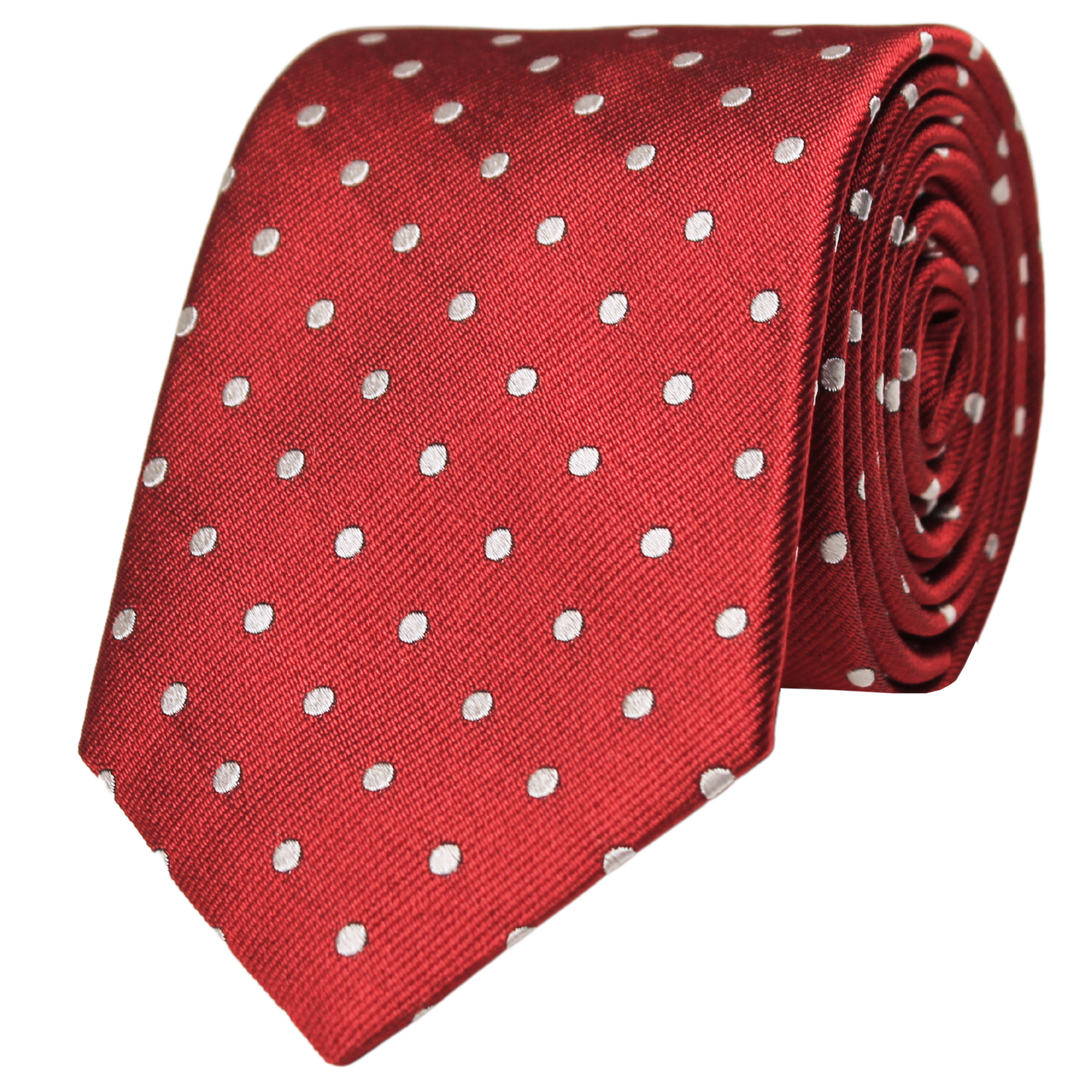 Red Woven Twill Dot