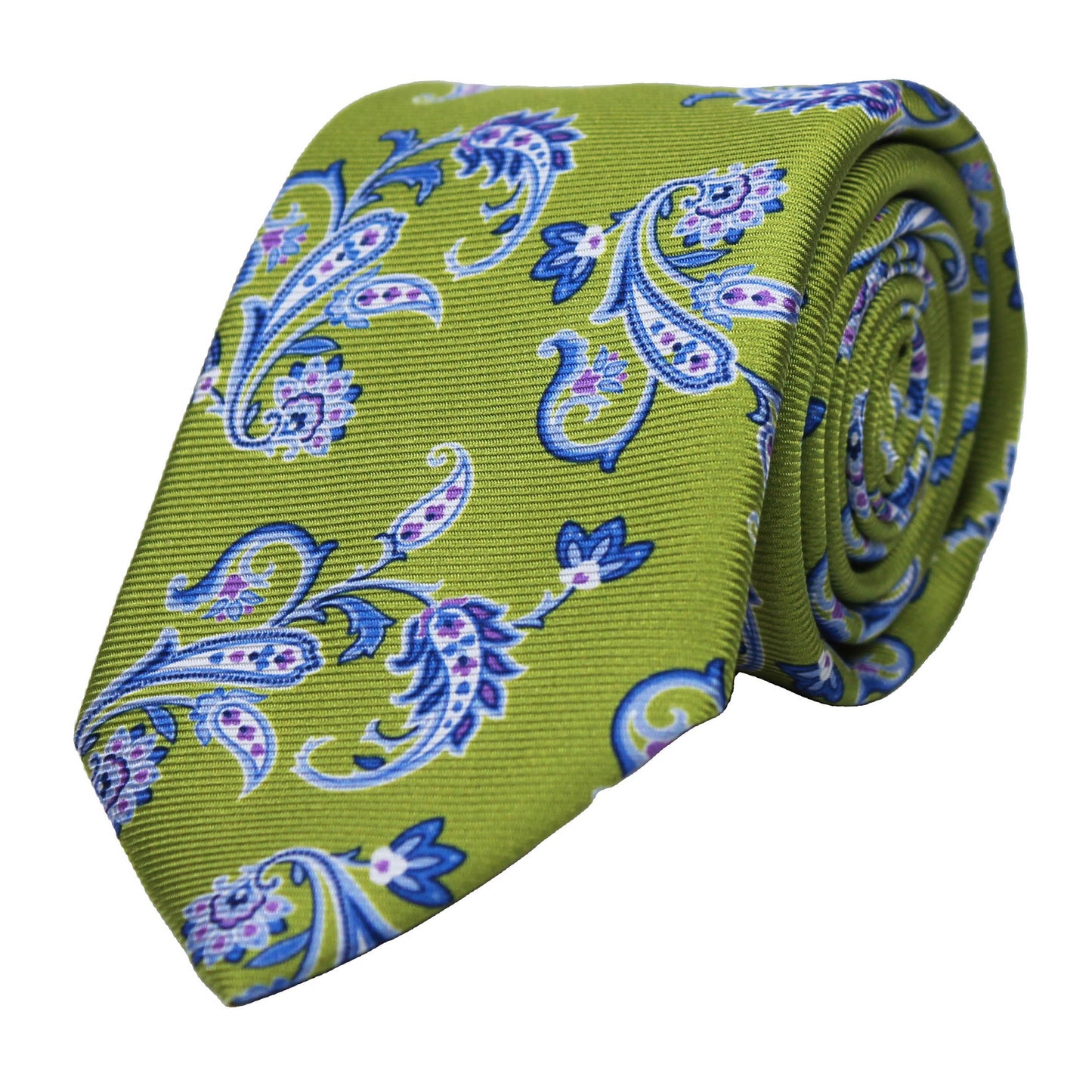 Green Printed Twill Paisley