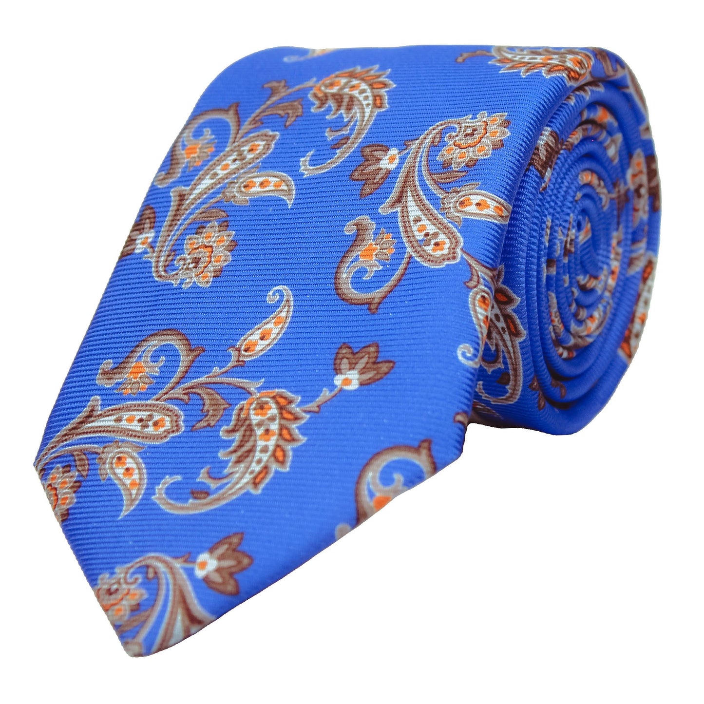 Blue Printed Twill Paisley