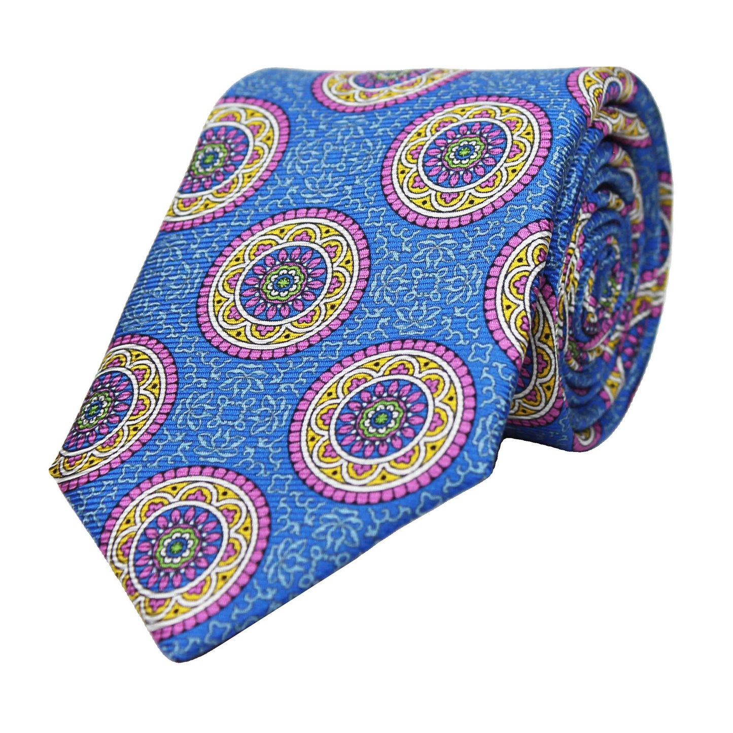 Blue Printed Twill Medallion