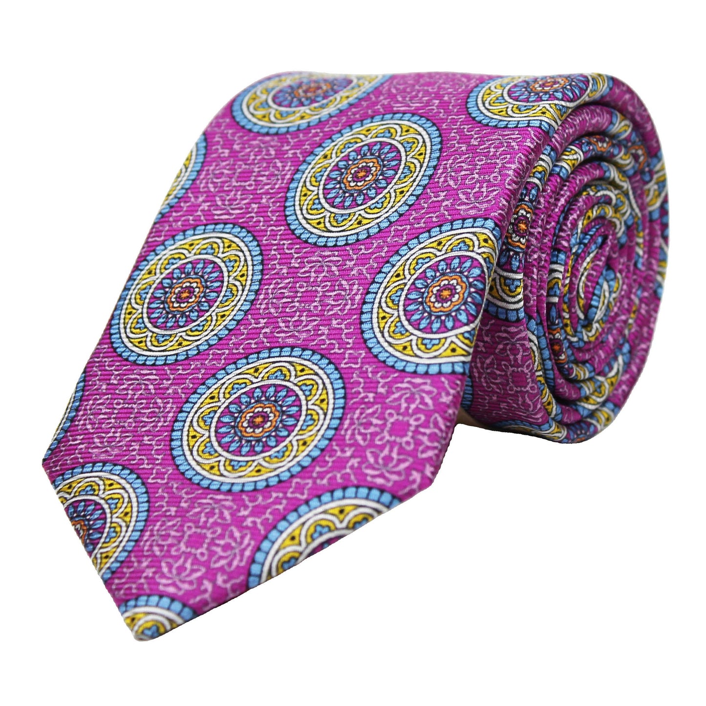 Berry Printed Twill Medallion