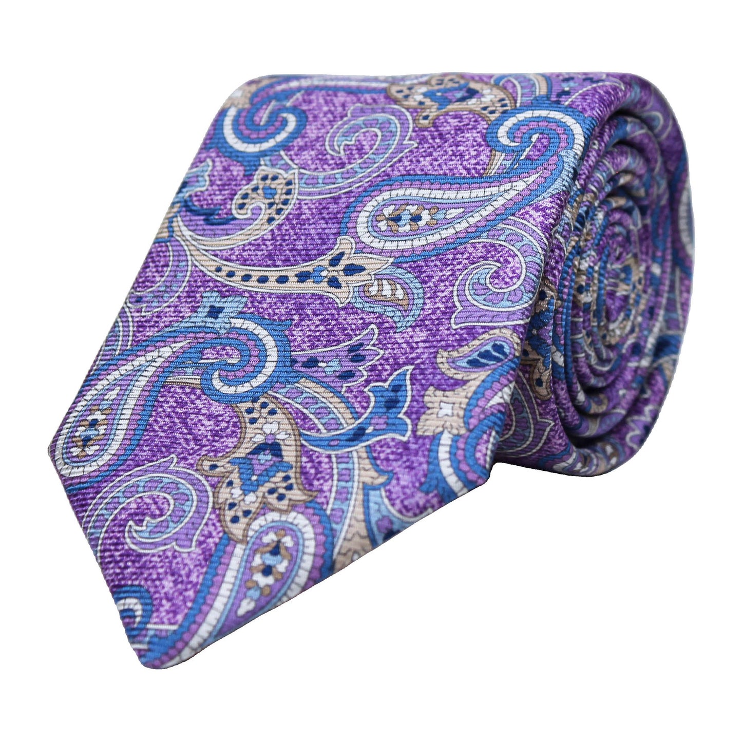 Lavender Printed Paisley Twill