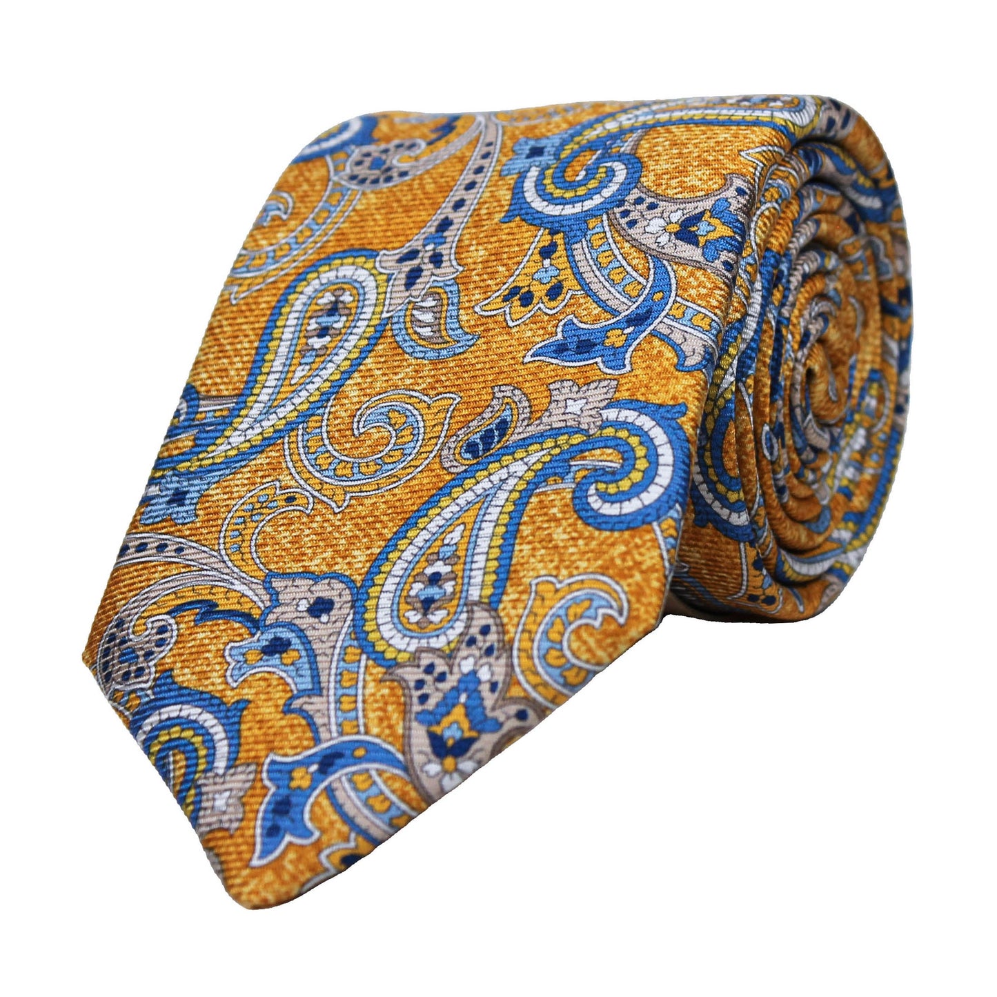 Yellow Printed Paisley Twill