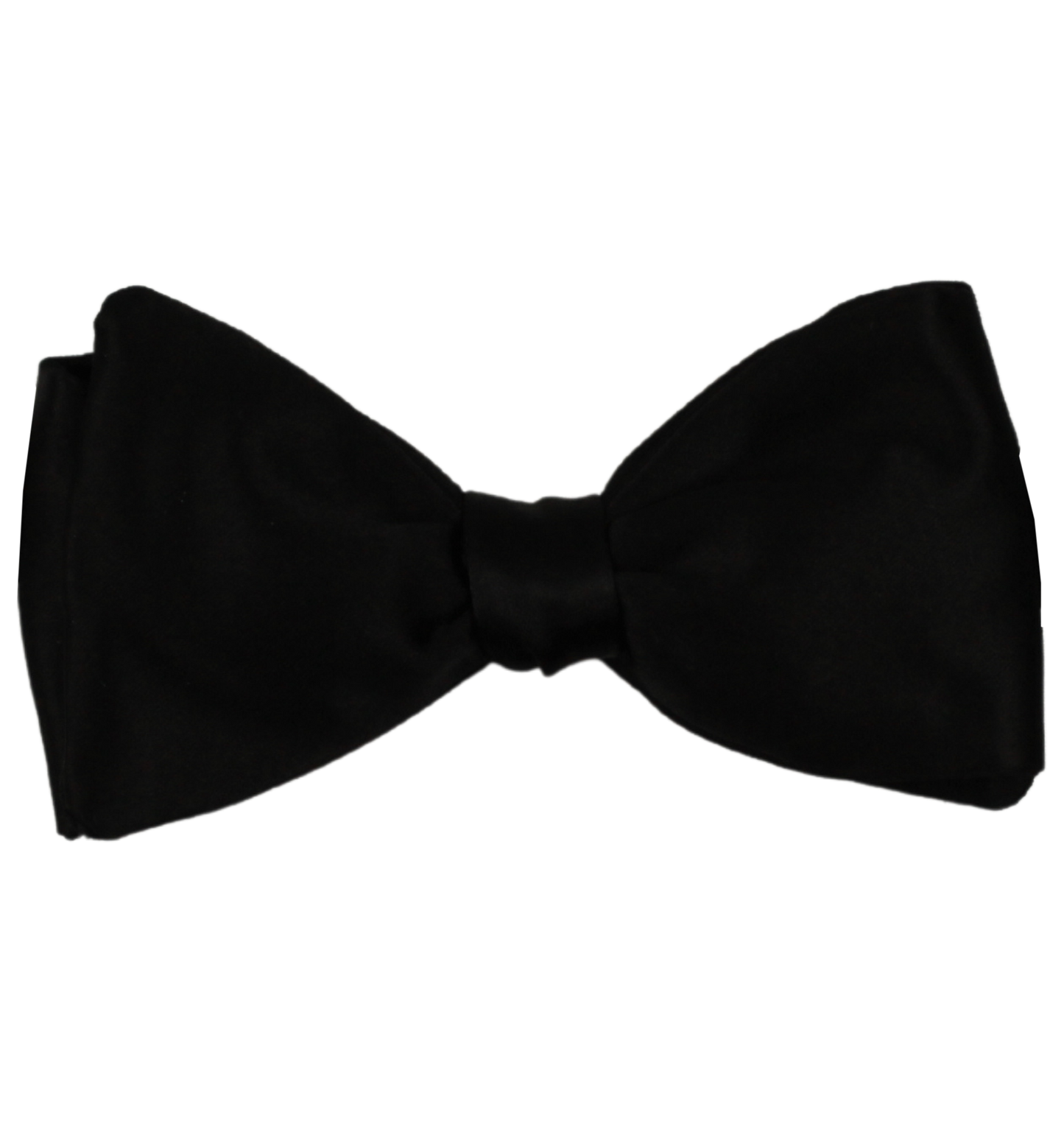 Black Satin Solid Bowtie