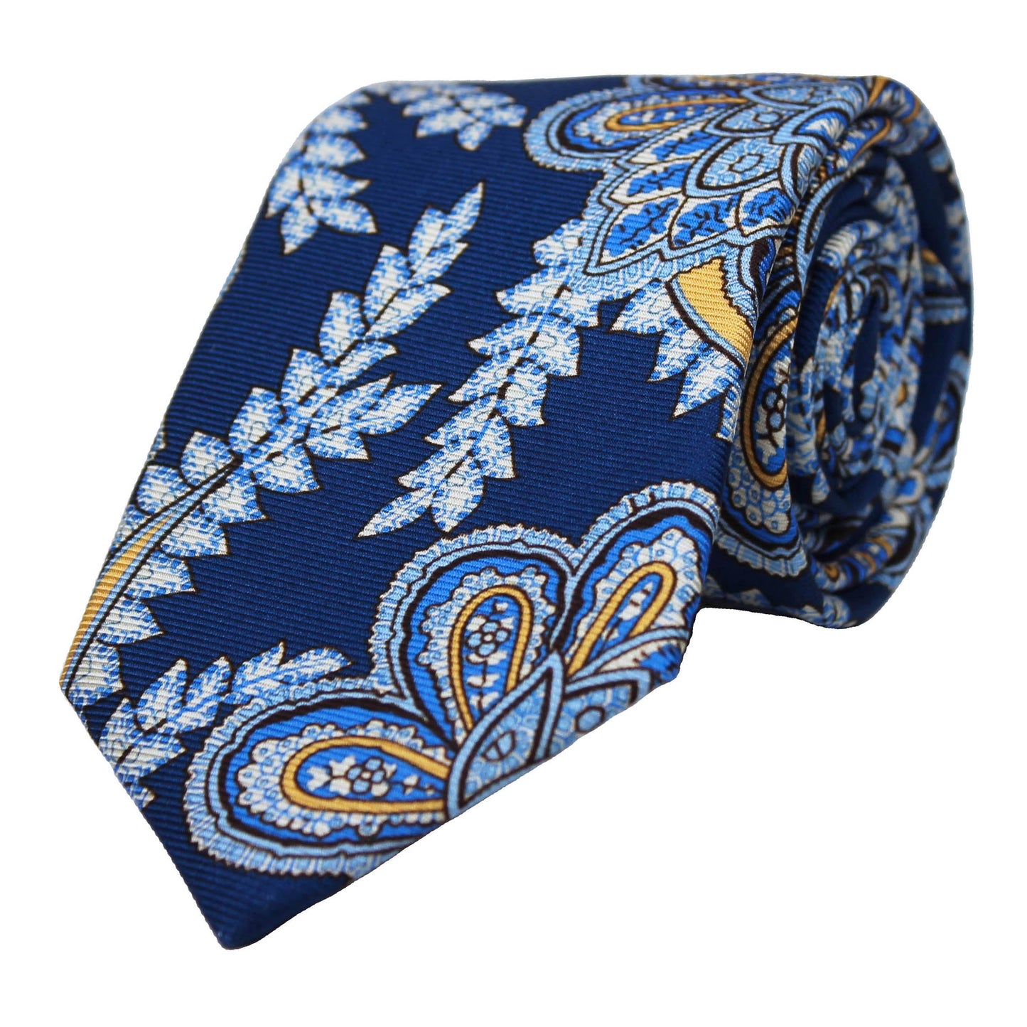 Navy Printed Floral Twill