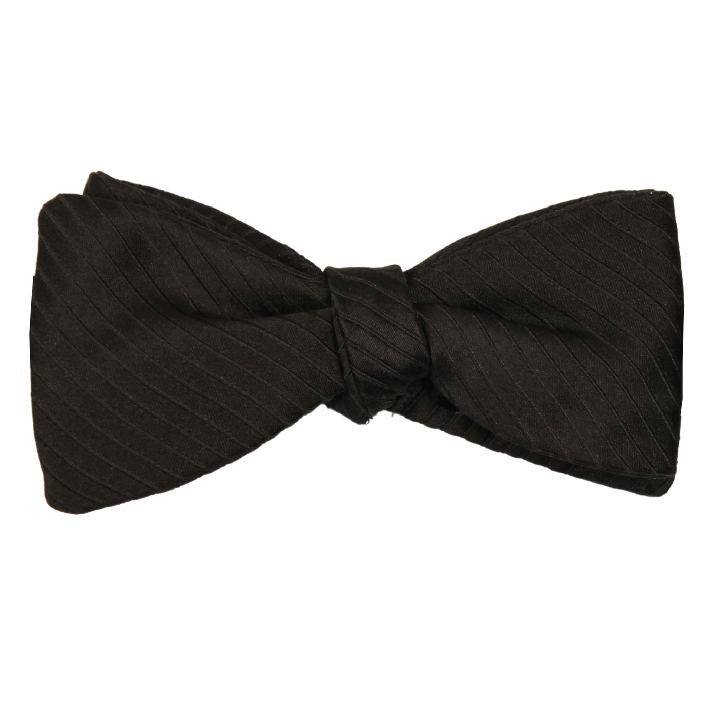 Black Diagonal Satin Stripe