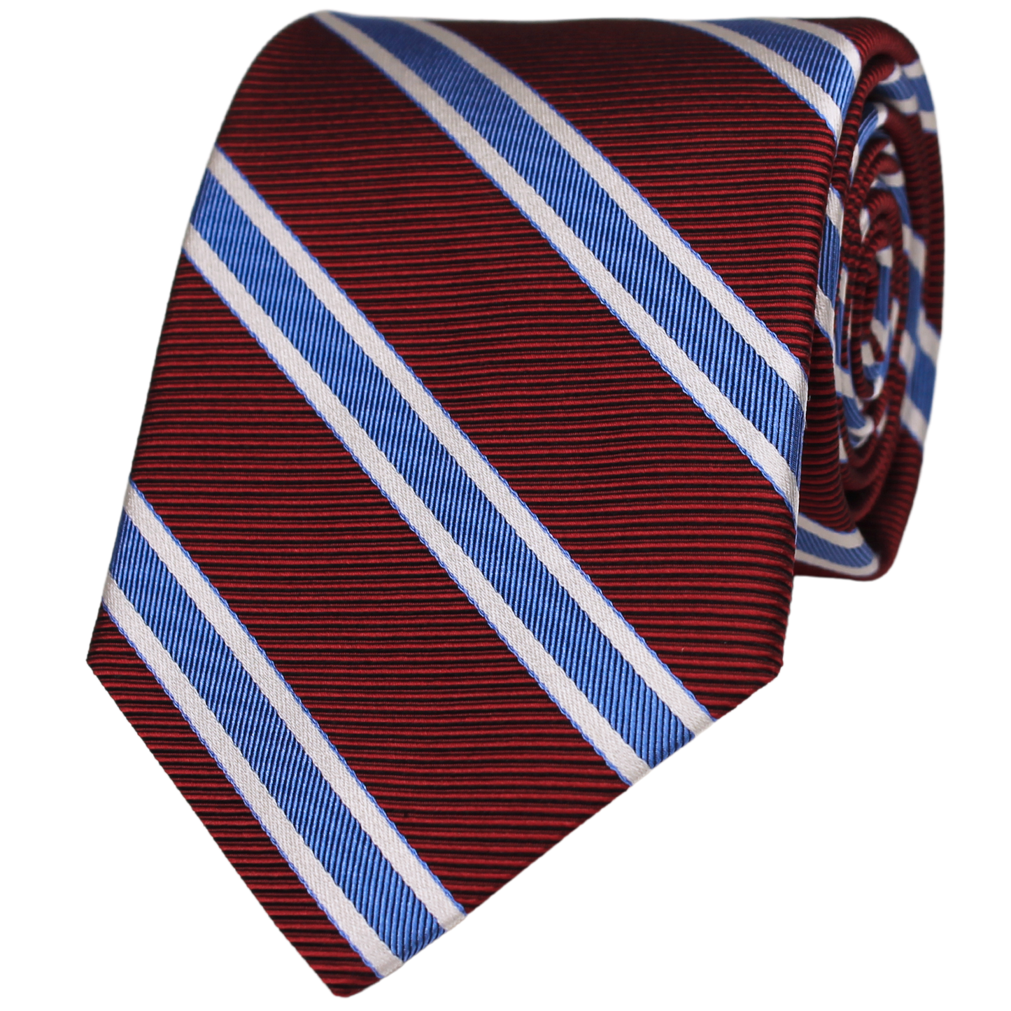 Red Woven Ribbed Stripe