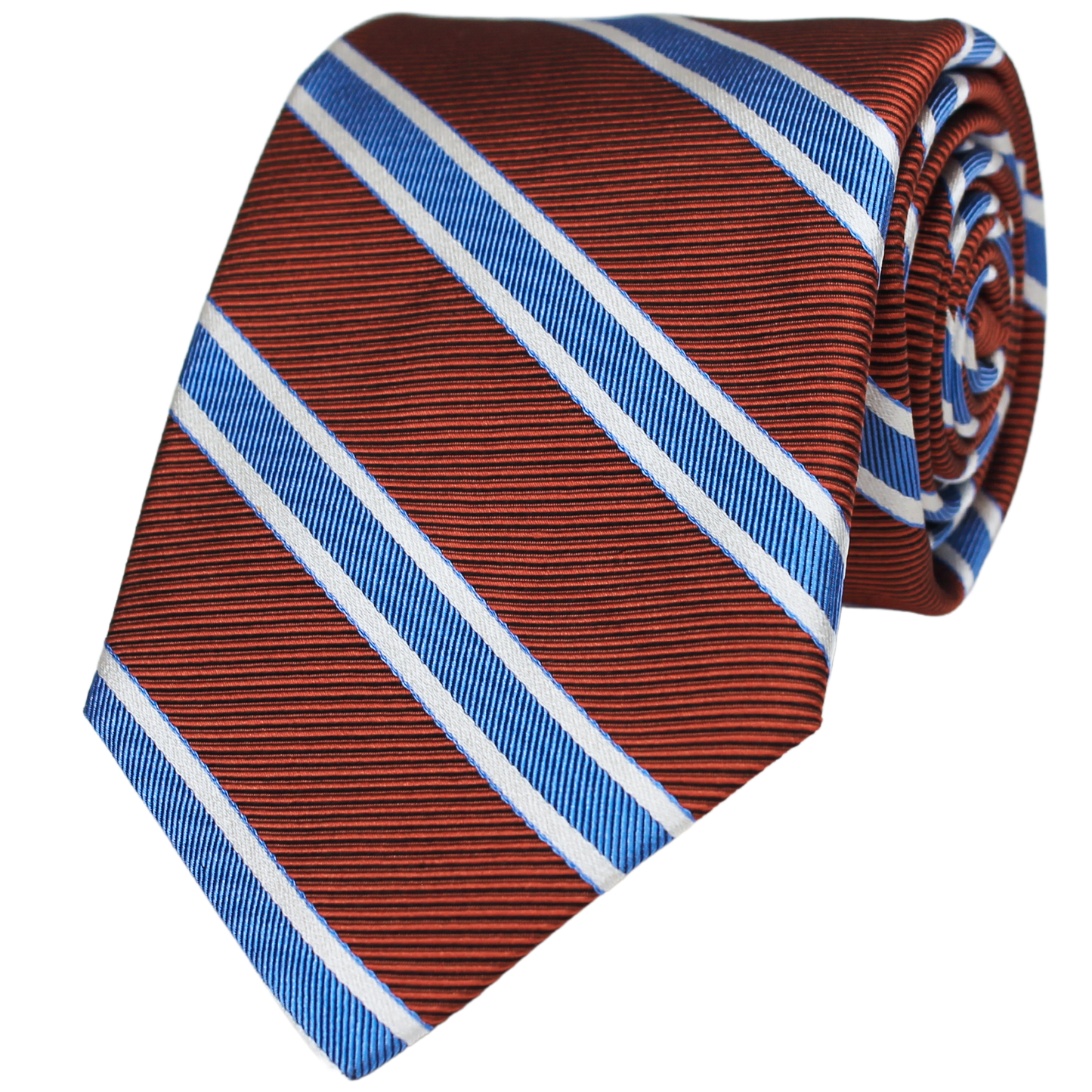 Orange Woven Ribbed Stripe