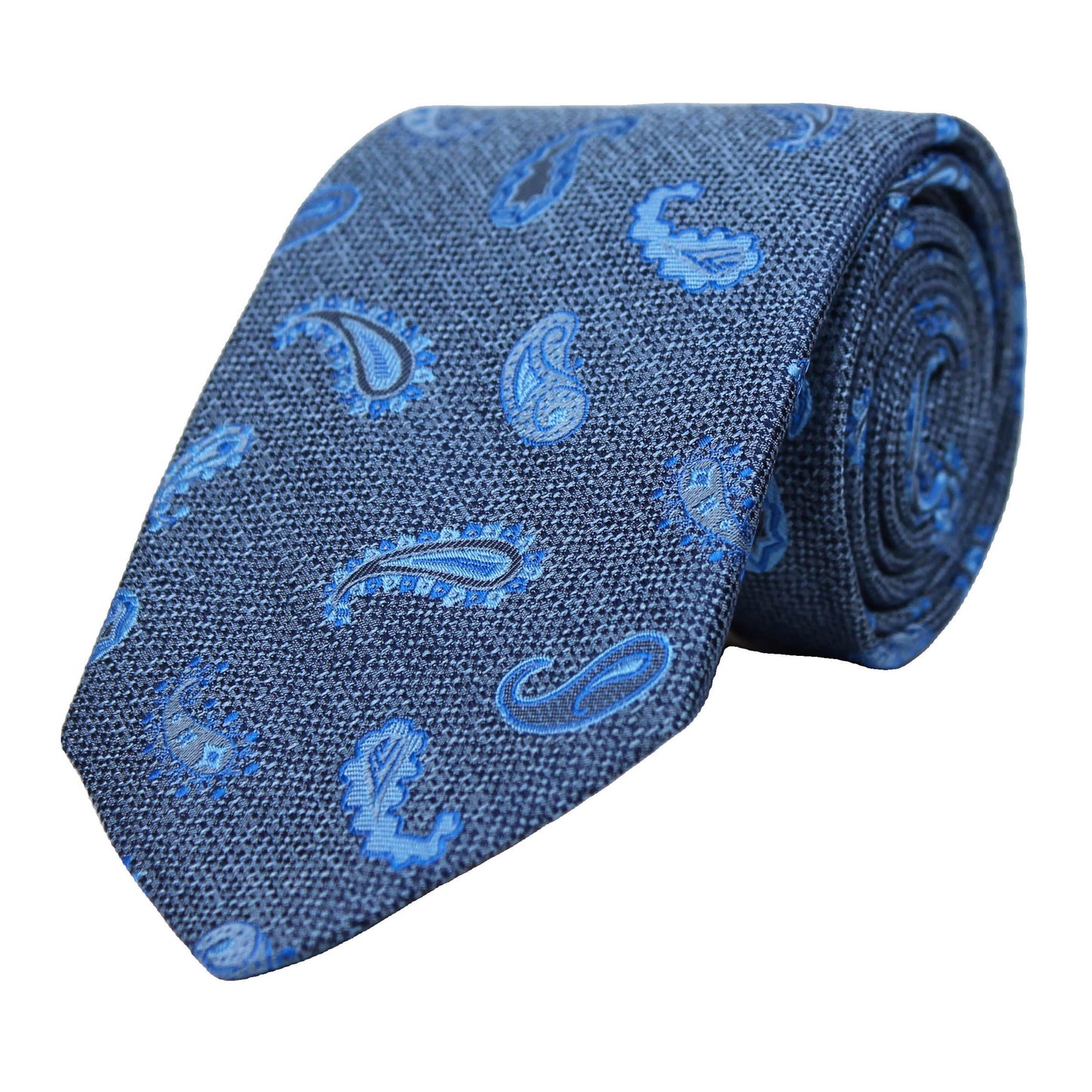 Navy Woven Paisley