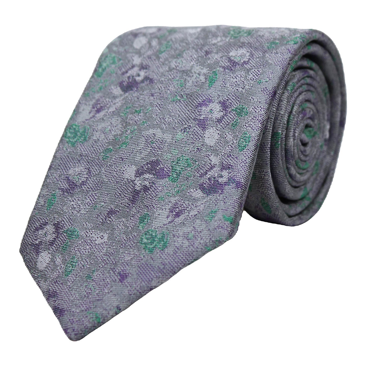 Grey Woven Floral