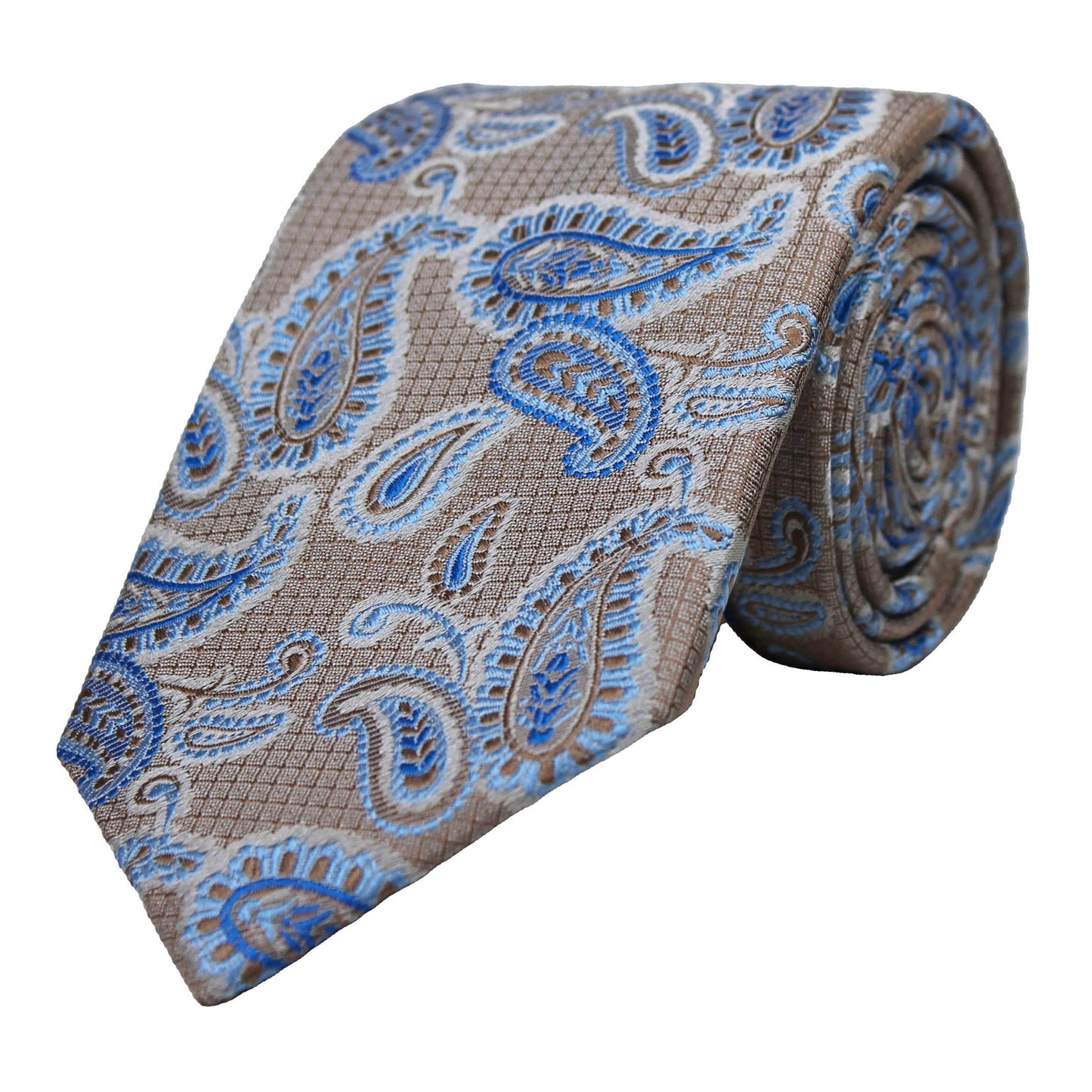 Tan Woven Paisley