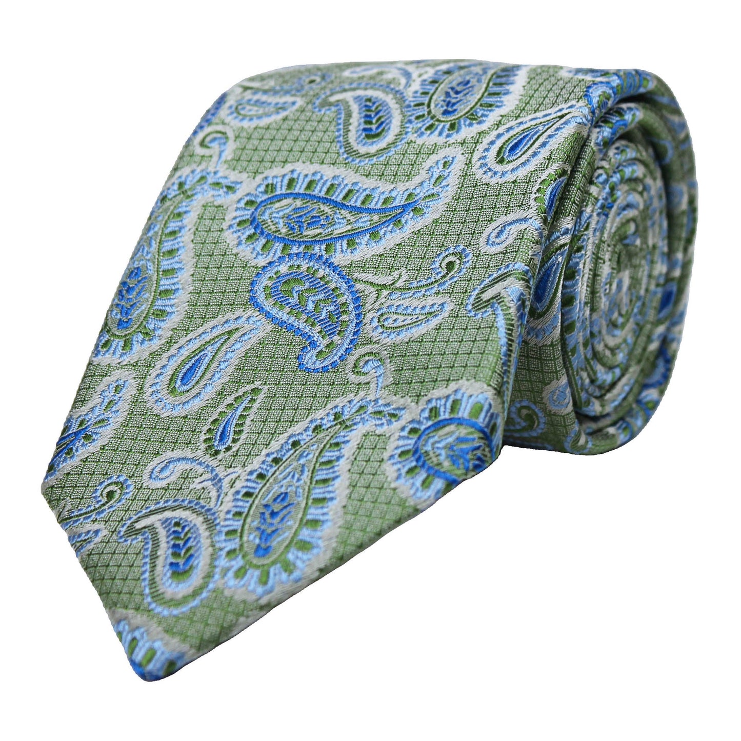 Green Woven Paisley