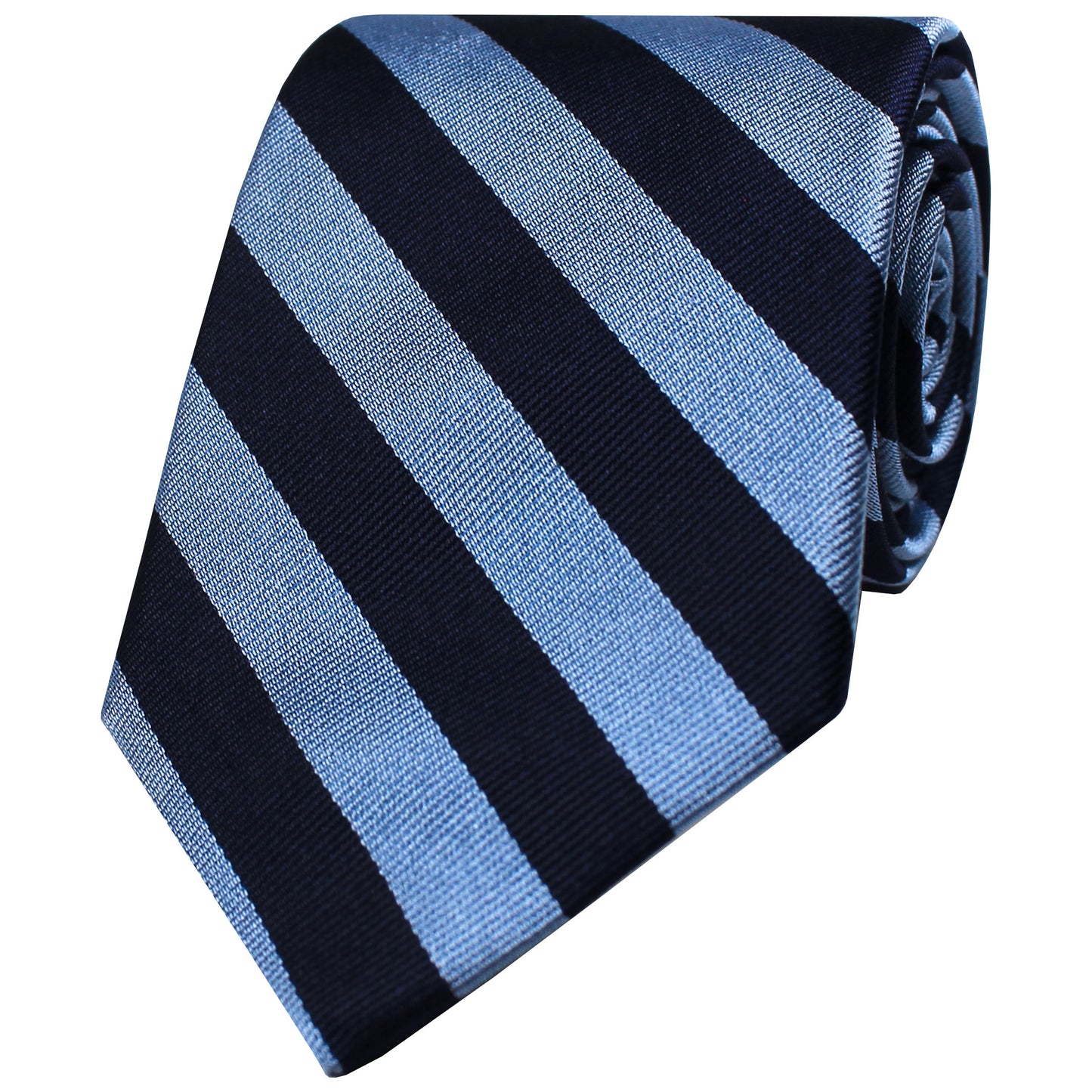 Blue Woven 1/2 Inch 2 Bar Repp Stripe