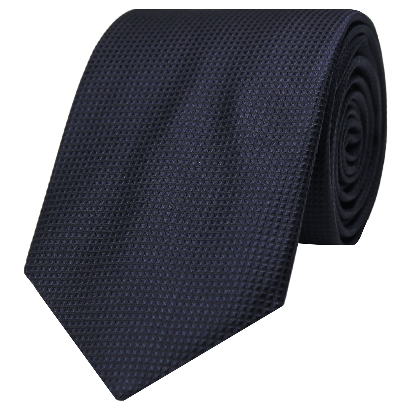 Navy Woven Textured Solid
