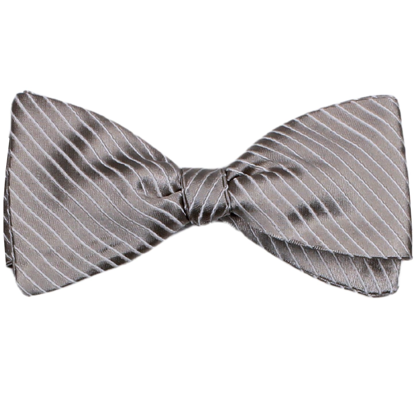Silver Diagonal Satin Stripe