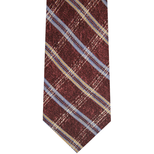 5001077-500 Burgundy Printed Windowpane