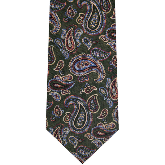5001080-300 Green Printed Paisley