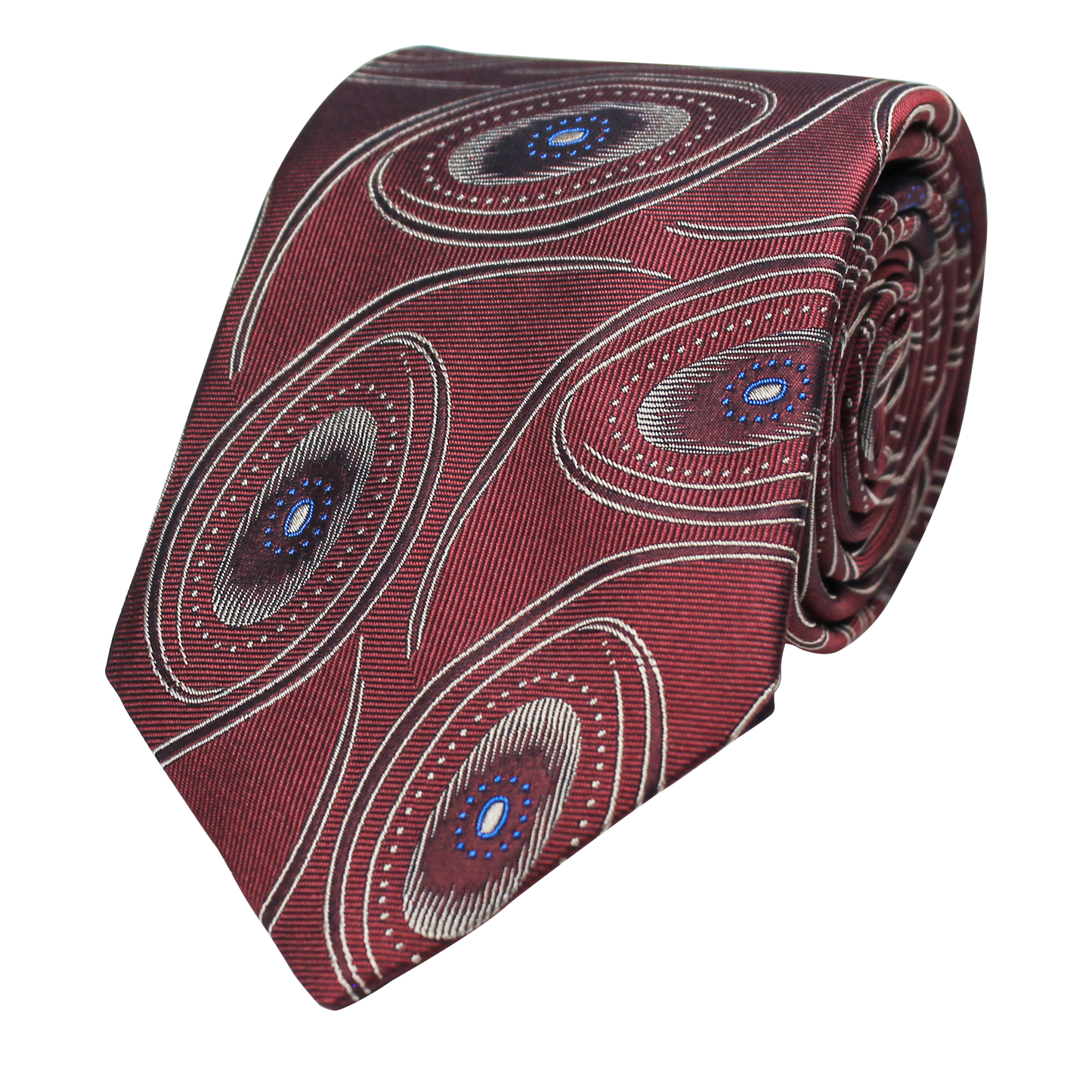 Burgundy Woven Geometric