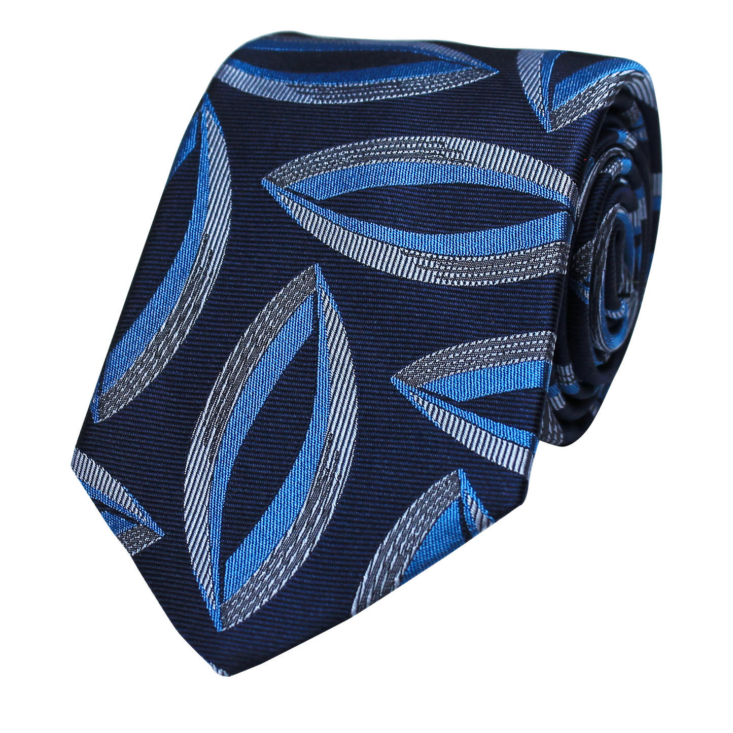 Navy Woven Geometric
