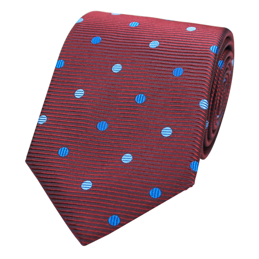 Burgundy Woven Dot