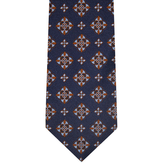 7002258-400 Navy Woven Medallion