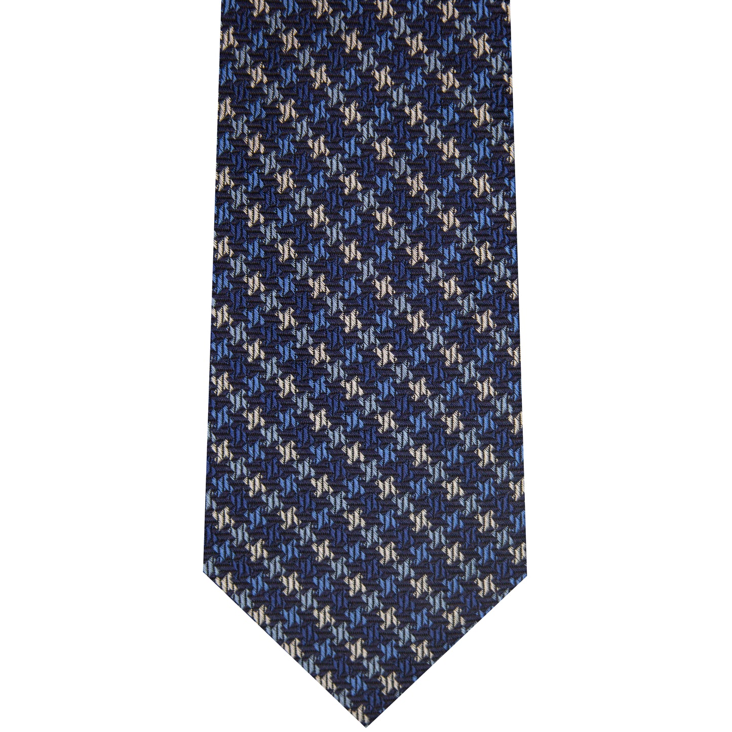 8000494-400 Navy Woven Houndstooth