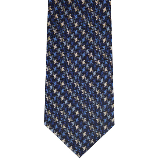 8000494-400 Navy Woven Houndstooth