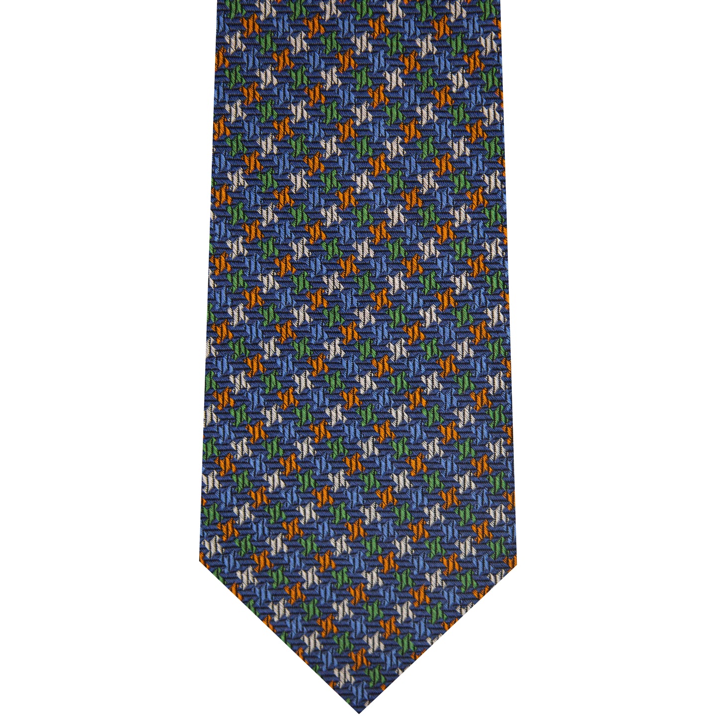 8000494-430 Blue Woven Houndstooth