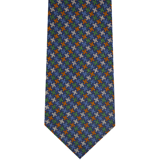 8000494-430 Blue Woven Houndstooth