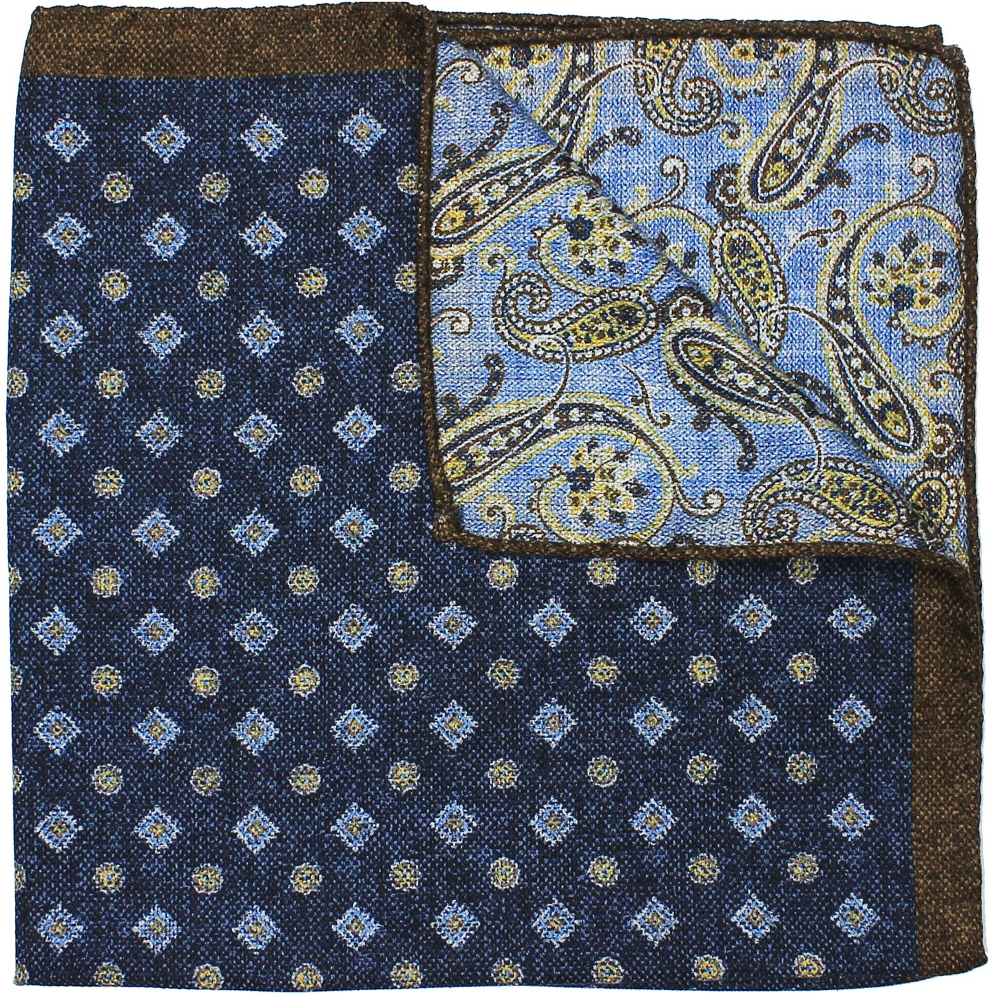 Navy Printed Reversible Neat / Paisley