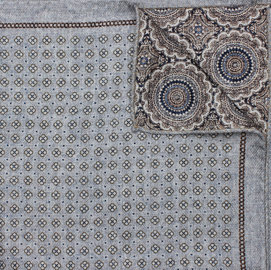 Grey Printed Reversible Neat/Medallion
