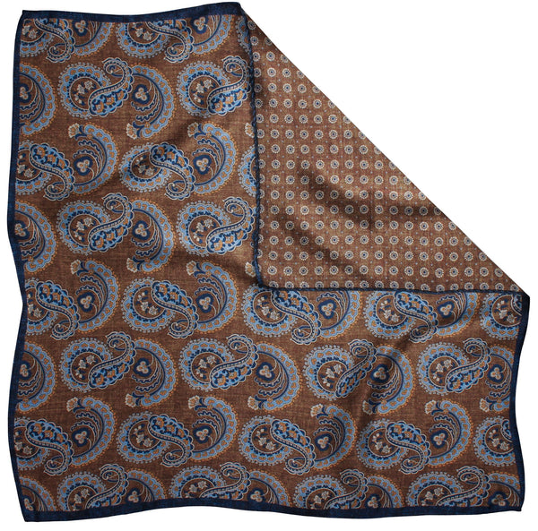 9001001PS-200 Brown Printed Reversible Paisley/Neat