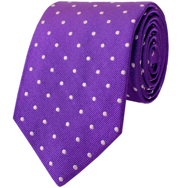 Violet Woven Twill Dot