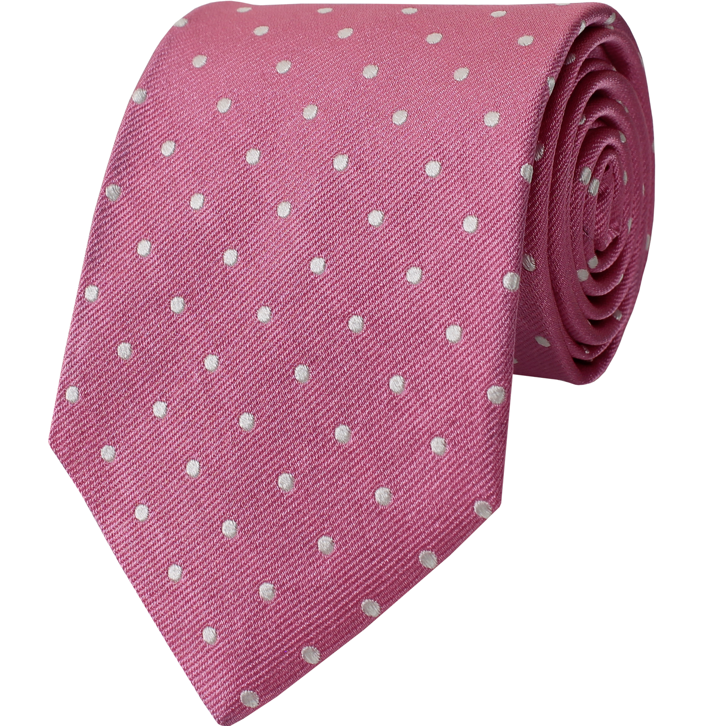 Pink Woven Twill Dot
