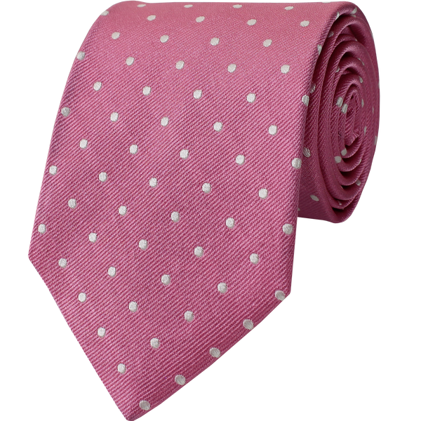 Pink Woven Twill Dot
