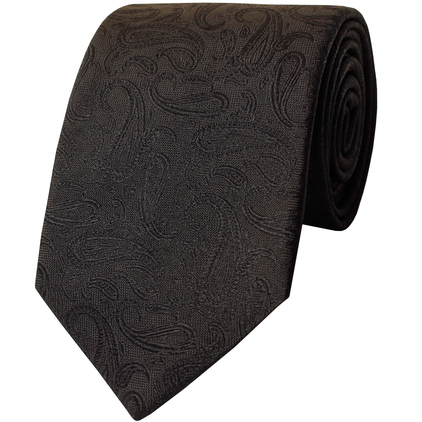 Black Woven Solid Paisley