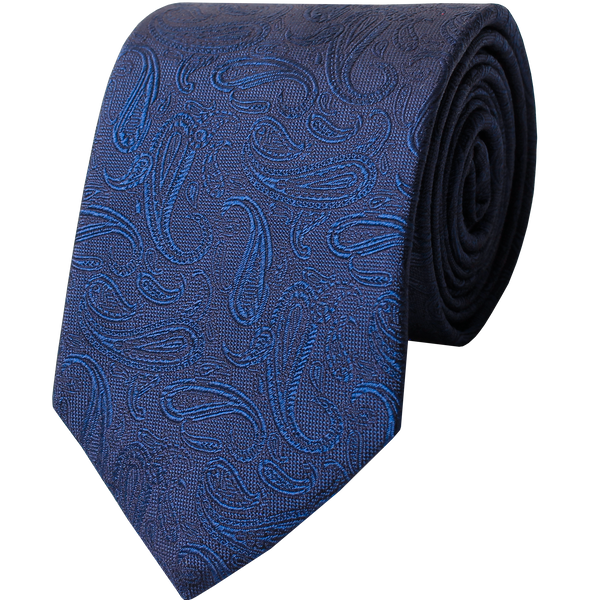 Navy Woven Solid Paisley