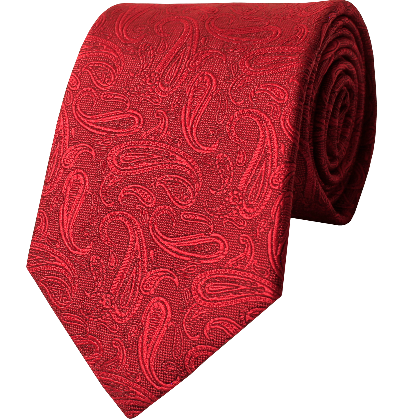 Red Woven Solid Paisley